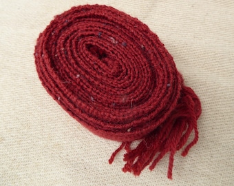 Hand woven belt, medieval strap, woollen weaving, historical replica, natural dyed wool