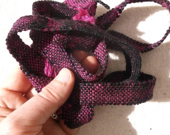 Hand woven belt, medieval weaving strap