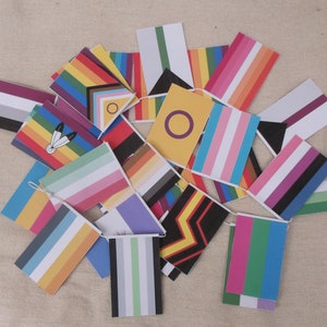 Custom Paper LGBTQ+ Pride Flags Bunting: Diversity Garland