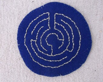 Maze badge, fabric patch, Labyrinth cloth patch