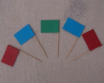 100 pezzi di stuzzicadenti con bandiera, bandierine per toppers per