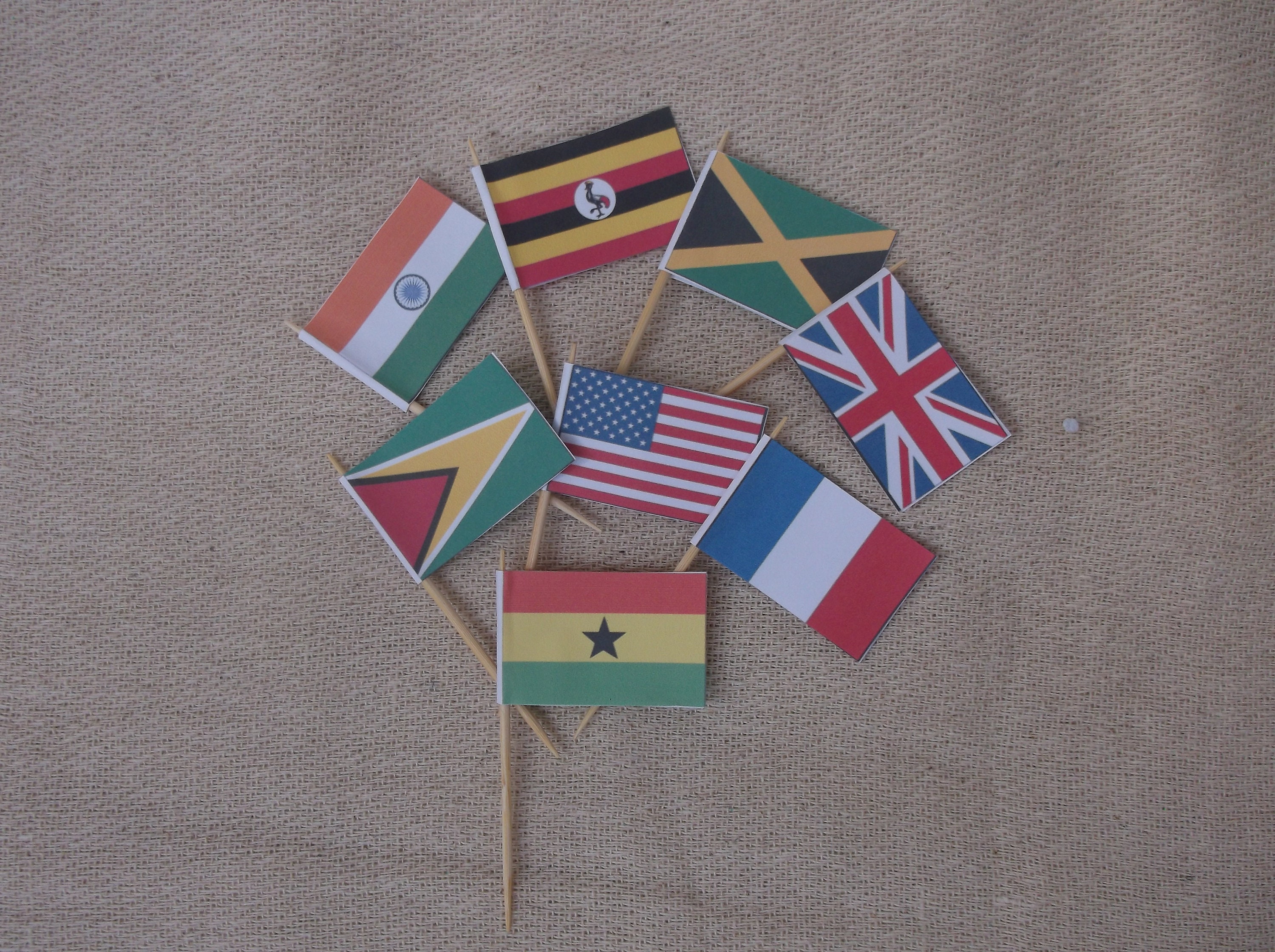 Cocktail Stick Flags Mini Cake Flags National Flags Country Etsy UK