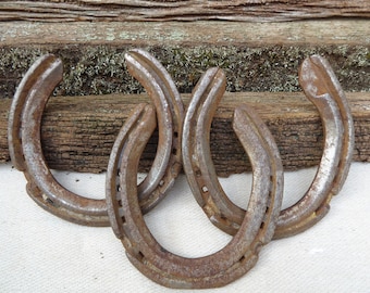 Used Horseshoes: Rustic Steel Hoops, Good Luck Charm