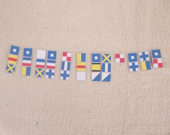 Trafalgar 'England Expects' Signal Flag Bunting: Nautical Garland