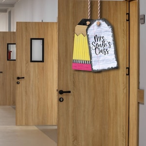 DIGITAL FILE Teacher&#39;s Classroom Gift Tag Door Hanger Sublimation Design