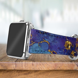 DIGITAL FILE Purple and Gold Watercolor Apple Watch Band Sublimation Design