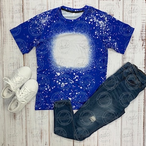 DIGITAL FILE Blue Faux Bleach T-Shirt Mockup