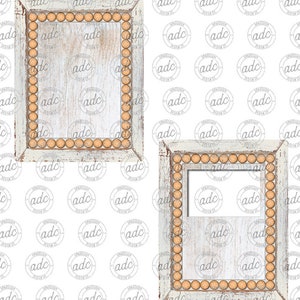 DIGITAL FILE Wooden Beaded Frame 11x14&quot; Sublimation Design Template Set