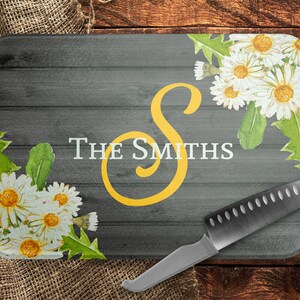 DIGITAL FILE Watercolor Daisy Rectangle Cutting Board Sublimation Design
