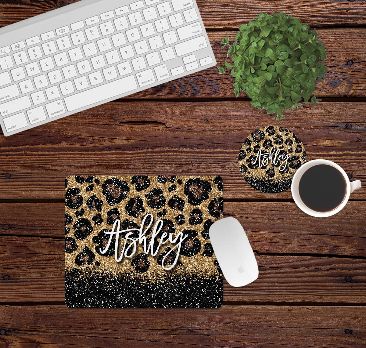 Cheetah Mouse pad Mousepad Beige Office Decor for Women Men Desk Accessories  Leopard Animal Print Mousepad Gift for Coworker 9.5×7.9×0.12 inches 