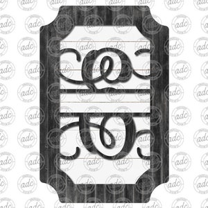 May include: A black wooden sign with a white background and a decorative script font spelling out the letters "CO" in the top section and "TO" in the bottom section.