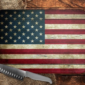 DIGITAL FILE Wooden American Flag Rectangle Cutting Board Sublimation Design