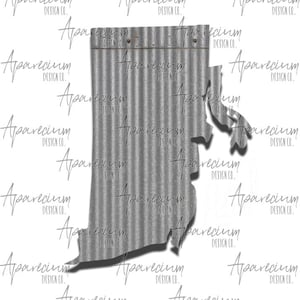 Tin Rhode Island State Add On for Wooden Framed HOME American Flag Dry Erase Board Sublimation Design Template STATE ONLY