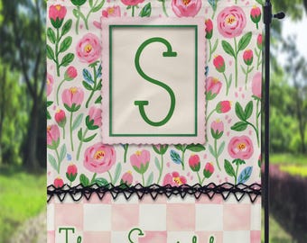 DIGITAL FILE Floral Summer Garden Flag Sublimation Template
