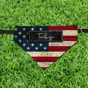 DIGITAL FILE American Flag Pet Bandana Sublimation Template