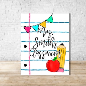 DIGITAL FILE Teacher Door Hanger Dry Erase Board Sublimation Design Template