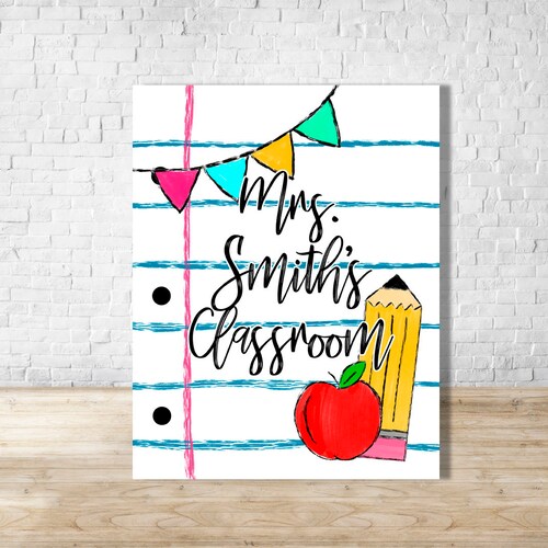 DIGITAL FILE Teacher Door Hanger Dry Erase Board Sublimation Etsy