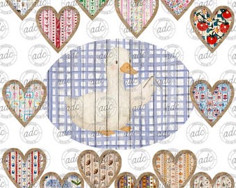 DIGITAL FILE Seasonal Porch Goose with Attachments Sublimation Design Template Bundle
