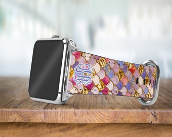 DIGITAL FILE Mermaid Scales Apple Watch Band Sublimation Design