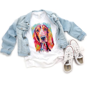 DIGITAL FILE Acrylic Painted Basset Hound Dog Sublimation Design