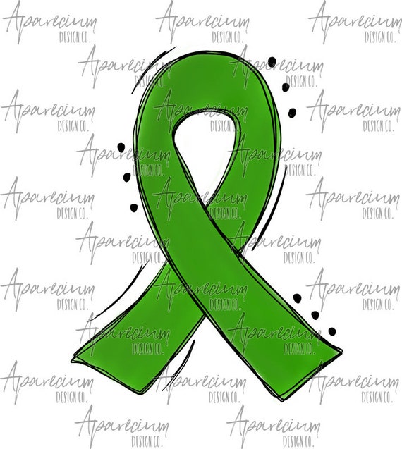 Green Awareness Ribbon Sublimation Design | Etsy