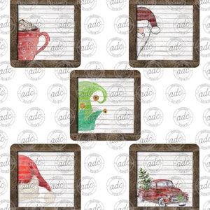 DIGITAL FILE Wooden Framed Farmhouse Family Names Square Ornament Sublimation Template Volume 2