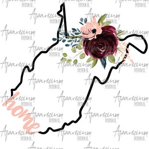 DIGITALE DATEI Boho Blumen West Virginia Sublimationsdesign