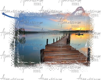DIGITAL FILE Lake Sublimation Design