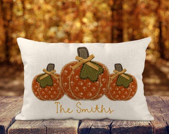DIGITAL FILE Faux Stitched Pumpkin Trio Fall Sublimation Design