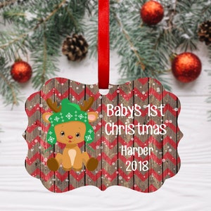 DIGITALE DATEI Sublimationsvorlage für Babys erste Weihnachtsverzierung