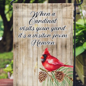 DIGITAL FILE Cardinal Memorial  Garden Flag Sublimation Template