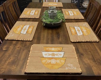 DIGITAL FILE Vintage Butterfly Gold Bowls Cutting Board Placemat Sublimation Design