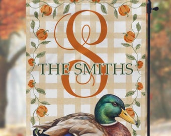 DIGITAL FILE Watercolor Fall Goose Garden Flag Sublimation Template
