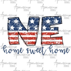 DIGITAL FILE Distressed American Flag Nebraska State Abbreviation Home Sweet Home Sublimation Design