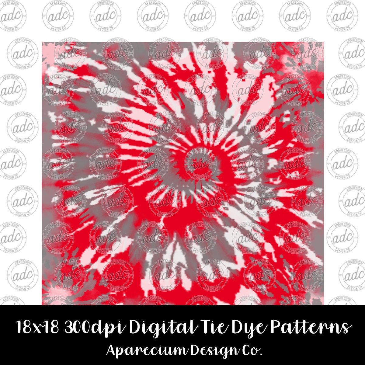 DIGITAL FILE Red, Grey, and White Tie Dye Digital Paper Set - Etsy