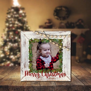 DIGITAL FILE 8x8 Christmas Photo Frame Sublimation Design Template
