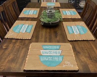 DIGITAL FILE Vintage Butterprint Bowls Cutting Board Placemat Sublimation Design