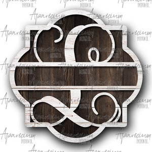 May include: A white wooden sign with a decorative cutout of the letter "L" in a script font. The sign has a rustic woodgrain background and is perfect for adding a personalized touch to your home decor.