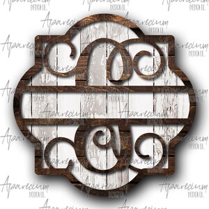 Pode incluir: Um monograma de madeira com acabamento de tinta branca desgastada. O monograma tem a forma de um retângulo arredondado decorativo com um design recortado. O monograma é a letra "G".