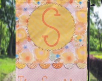 DIGITAL FILE Spring Floral Garden Flag Sublimation Template