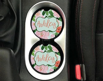 DIGITAL FILE Acrylic Painted Floral Car Coaster Sublimation Template