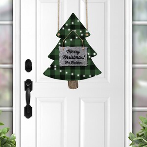 DIGITAL FILE Green Buffalo Plaid Christmas Tree Sublimation Design