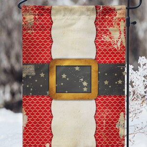 DIGITAL FILE Vintage Santa Suit Christmas Garden Flag Sublimation Template