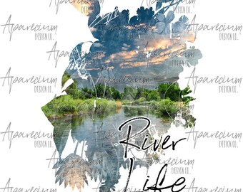 DIGITALE DATEI River Life Sublimationsdesign