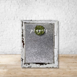 DIGITAL FILE Galvanized Wood Frame Prayer List Dry Erase Board Sublimation Design Template