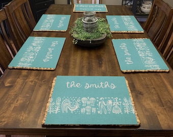 DIGITAL FILE Vintage Butterprint Cutting Board Placemat Sublimation Design