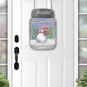DIGITAL FILE Snowman Mason Jar Sublimation Design