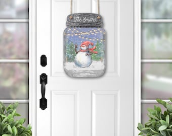 DIGITAL FILE Snowman Mason Jar Sublimation Design