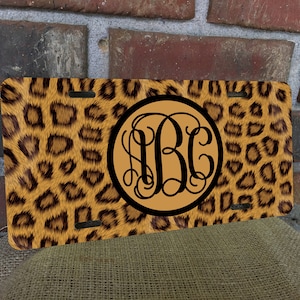 DIGITAL FILE Cheetah Print Leopard Print License Plate Sublimation Template