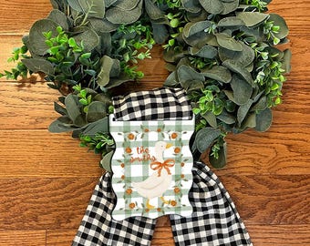 DIGITAL FILE Fall Goose Wreath Sash Charm Sublimation Design